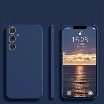 Liquid Air silikoninis mėlynas dėklas - su kameros apsauga (Samsung Galaxy M55 5G)